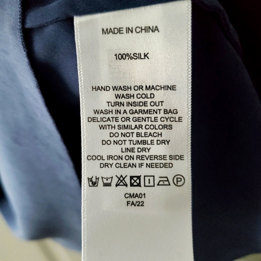 🔆 Quince 100% Washable Silk Pajama Tank, Indigo Blue (M) - Picture 6 of 11